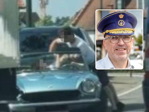 De verkeersagressie speelde zich donderdagnamiddag af in Knokke-Heist. Een student die achter het stuur van een cabriolet zat kreeg een klap van een andere bestuurder. Inzet: korpschef Steve Desmet.