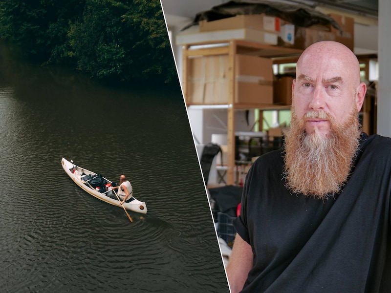 Kunstenaar Serge ziet zijn kano tijdens kunstproject spoorloos verdwijnen: “Mijn buikgevoel zei dat we daar niet moesten slapen”
