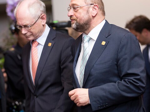 Herman Van Rompuy en Martin Schulz