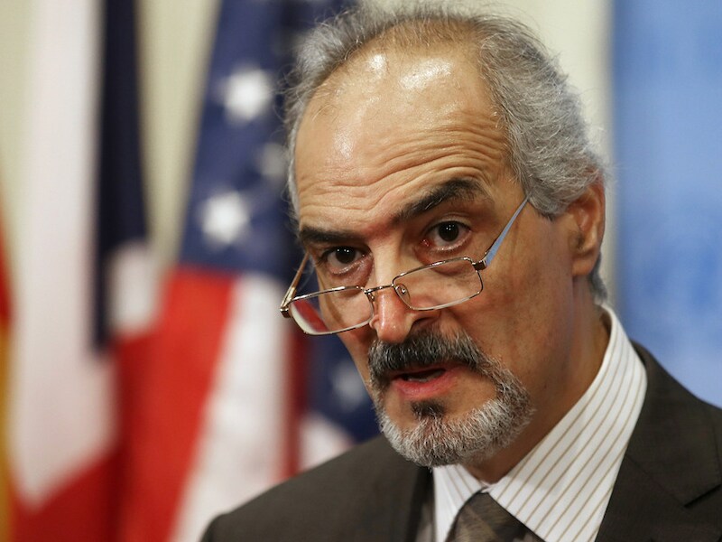 Bashar Ja'afari, ambassadeur voor Syrië bij de Verenigde Naties, wil dat de VN "elke vorm van agressie" tegen zijn land verhindert en hamert op een politieke oplossing.