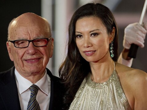 Rupert Murdoch en zijn vrouw Wendi Deng.