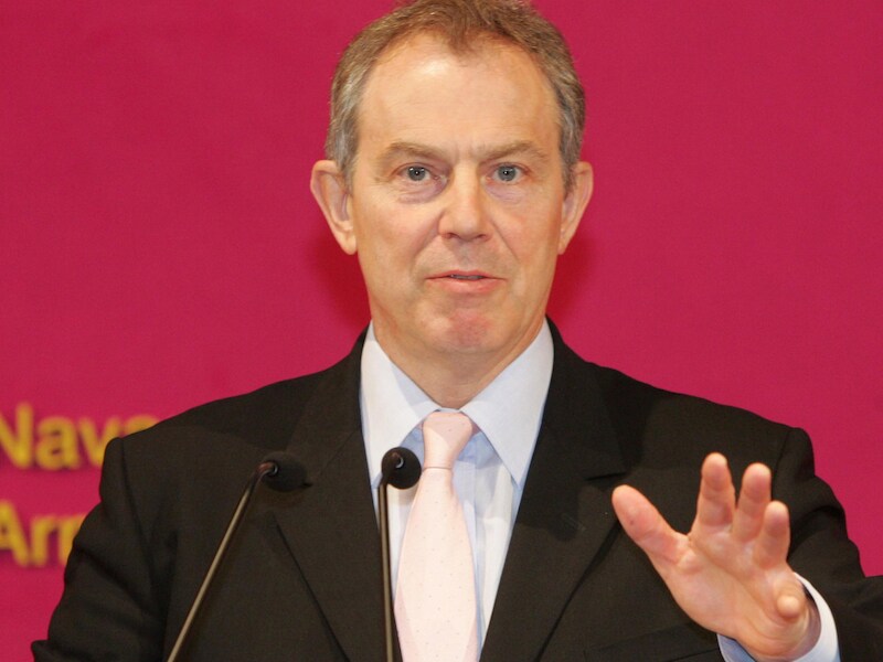 De Britse oud-premier Tony Blair.