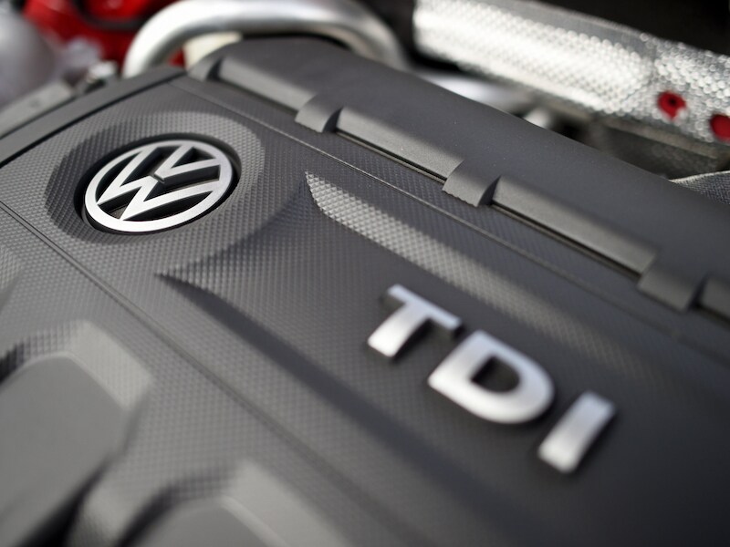 Een dieselmotor van een Volkswagen.