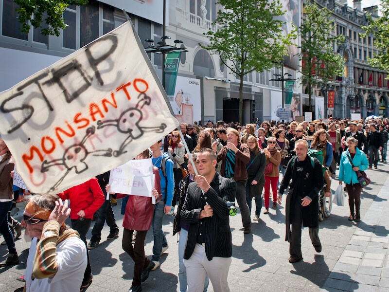 Antwerpenaren betoogden in mei nog tegen Monsanto.