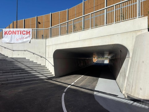 De fietstunnel in Kontich.