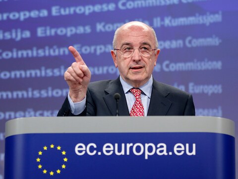 Europees Commissaris voor Mededinging Joaquín Almunia.