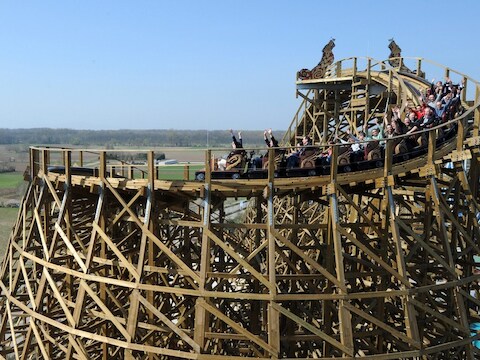 Achtbaan 'Wodan' in het Europa-park