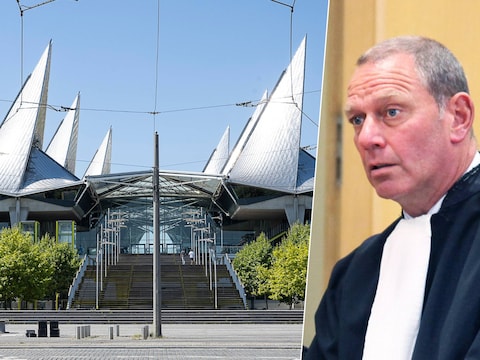 Foto links: het Vlinderpaleis in Antwerpen. Foto rechts: stafhouder van de Antwerpse balie Jo De Meester.