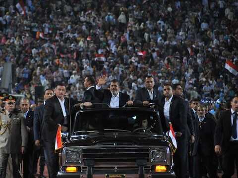 De Egyptische president Mohammed Mursi.