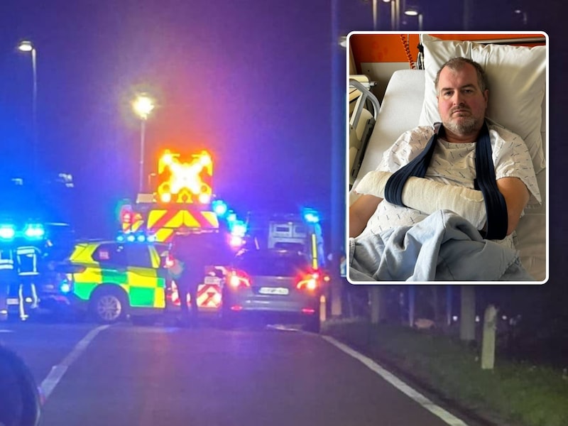 Taxichauffeur Bart raakte gewond bij het ongeval aan de Cosmosrotonde in Zelzate.