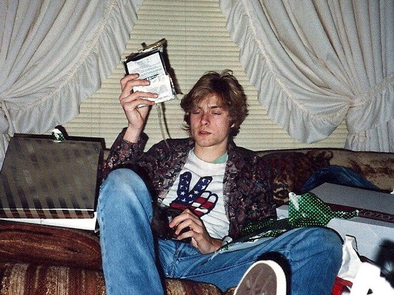 Kurt Cobain op jeugdige leeftijd.