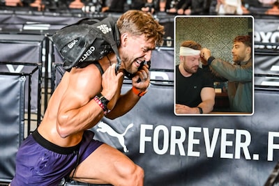 KIJK. Tussen zware Hyrox-trainingssessies door oefent Ward Lemmelijn zijn skills als verpleger voor ‘Een echte job’