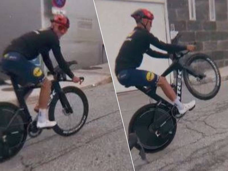 KIJK. Amper enkele dagen na stevige val: Thibau Nys haalt trukendoos boven... op tijdritfiets