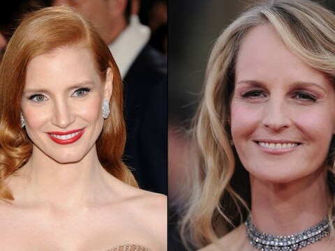 Actrices Jessica Chastain en Helen Hunt vielen zondag buiten de prijzen en mogen binnenkort experimenteren met de 'vampierenfacelift'.
