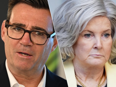 De Britse premier Andy Burnham en Susie Wiles, de stafchef van het Witte Huis.