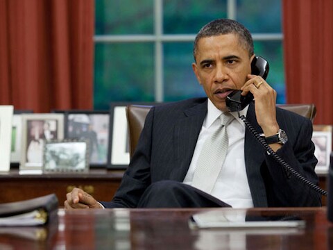 Obama liet in een telefoongesprek weten dat hij de manier waarop Merkel omgaat met de vluchtelingen uit Syrië erg kan waarderen.
