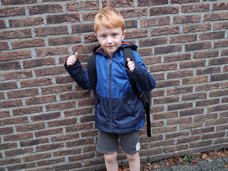 Bruce uit Essen klaar voor zijn laatste jaar in de kleuterschool