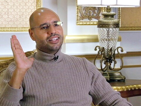 Saif al Islam Kadhafi, de voornaamste zoon van de Libische leider.