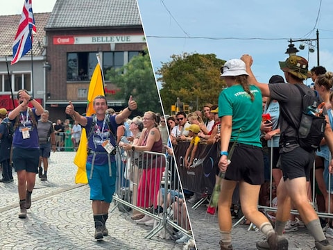 Er zijn al heel wat mensen aangekomen aan de finish van de Dodentocht. 