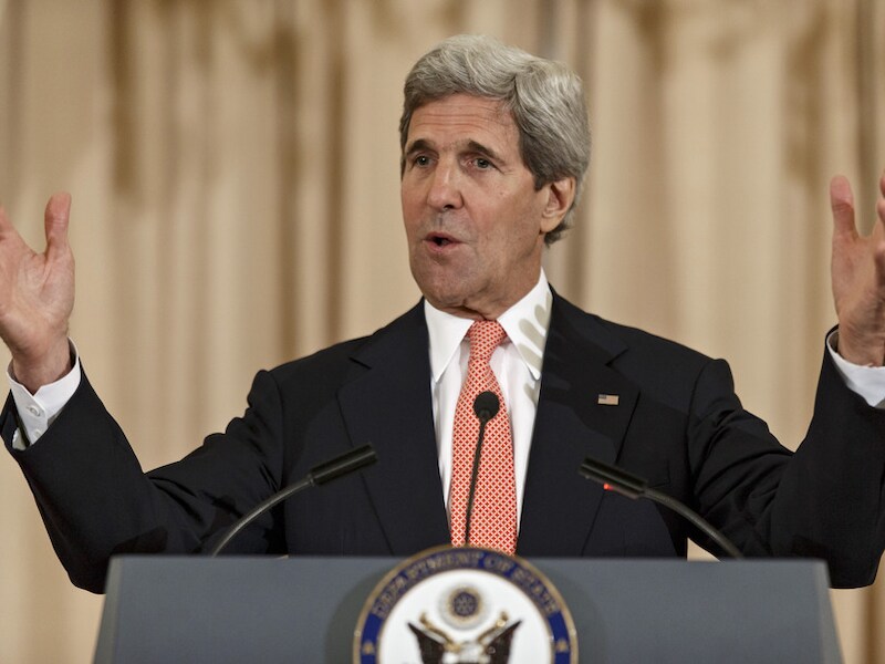 De Amerikaanse minister van Buitenlandse Zaken John Kerry.