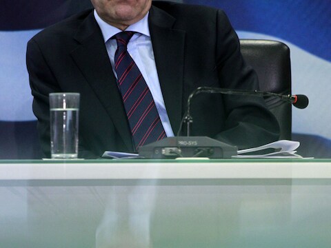 De Griekse premier Antonis Samaras.