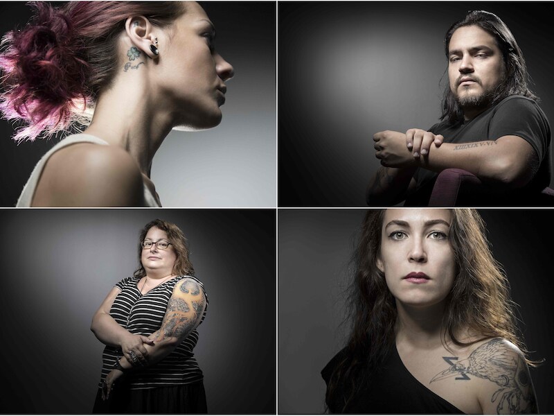 Vanaf linksboven: Ludmila Profit (24), David Fritz Goeppinger (25).  Stephanie Zarev (44), Laura Leveque (32).