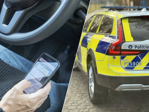 Man gebruikt gsm achter stuur op E17 en staat terecht