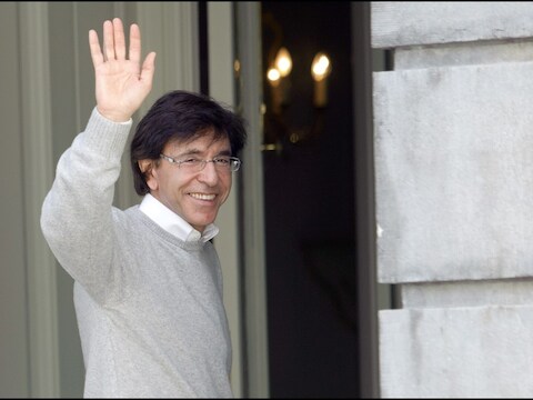 Premier Elio Di Rupo bij aanvang van zijn begrotingsconclaaf.