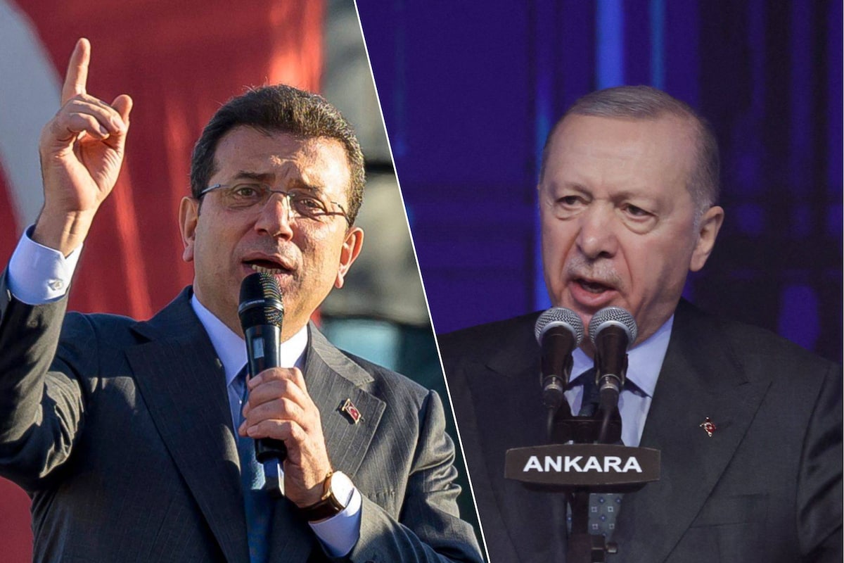 Ekrem İmamoglu junto al presidente Recep Tayyip Erdogan