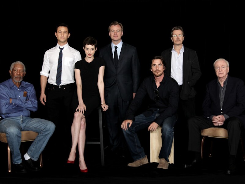 De cast van 'The Dark Knight Rises'.