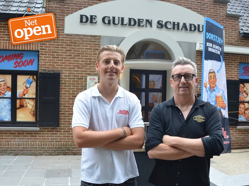 NET OPEN. Patrick (59) en zoon Matteo (19) openen Barwilly op de Heide: “Gezellige bistro waar je doorlopend de benen onder tafel kan schuiven”