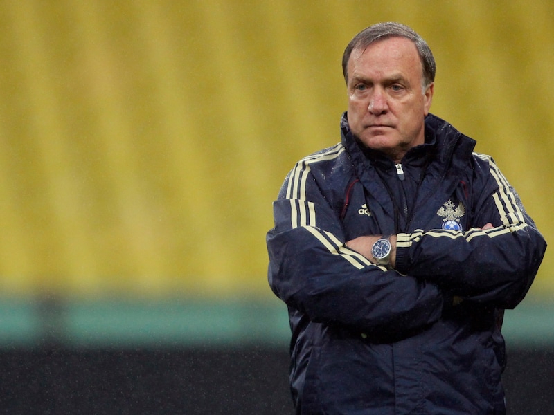 Dick Advocaat, bondscoach van Rusland.