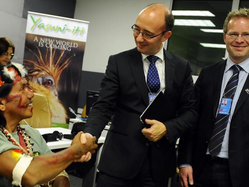 Demotte ontmoette in New York een inwoner van Yasuni.