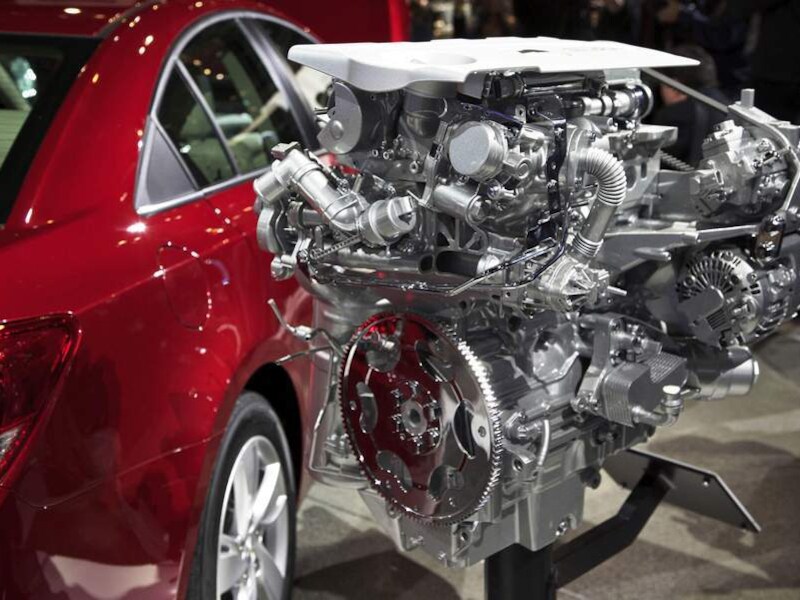 De motor van een Chevrolet Cruze Clean Turbo Diesel.