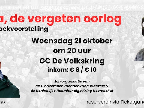 Johan De Ryck duikt in ‘vergeten’ Korea-oorlog: Rudi Vranckx te gast bij voorstelling nieuw boek