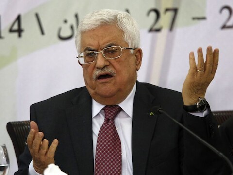 President Mahmoud Abbas, gisteren in Ramallah.
