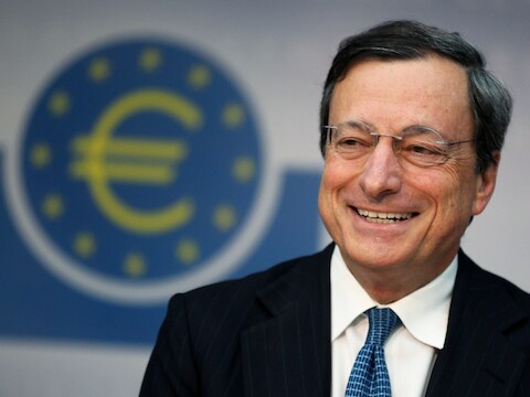 De president van de Europese Centrale Bank (ECB) Mario Draghi.