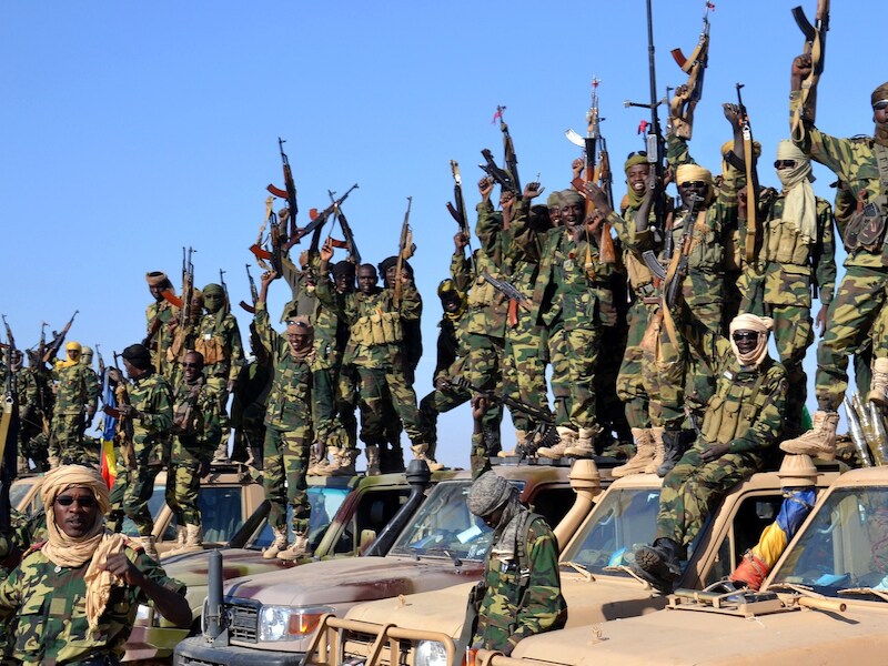 Tsjadische militairen in Nigeria.