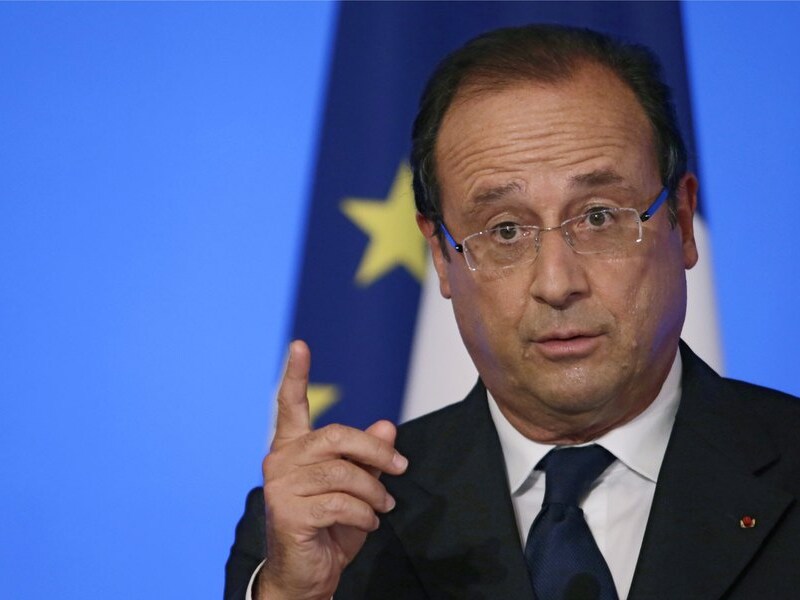 De Franse president François Hollande.