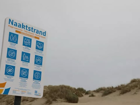 Het naakstrand in Bredene. 