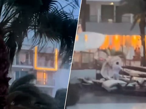 Zware storm teistert Ibiza