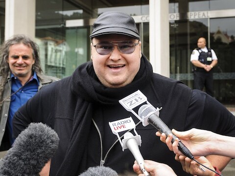 Kim Dotcom op 20 september in Wellington.