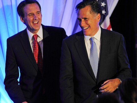 Tim Pawlenty en Mitt Romney.