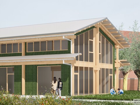 De plannen voor de nieuwbouw voor scouts de Grizzly en de Groendienst