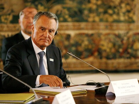 De Portugese president Anibal Cavaco Silva.