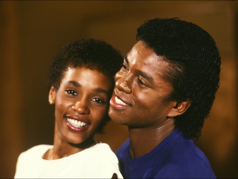 Whitney Houston en Jermaine Jackson in 1984. Hij was de producer van Whitney's eerste cd.