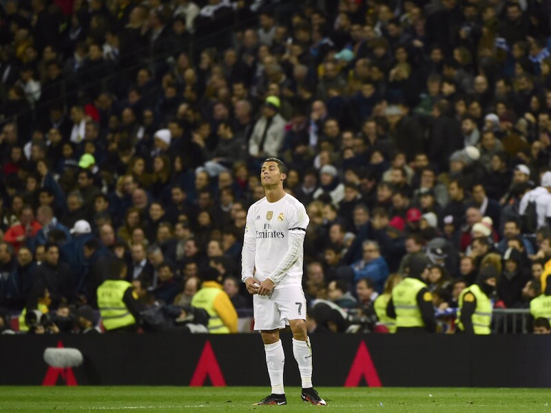 Ronaldo gisteren: één en al ergernis