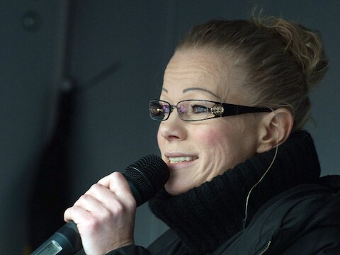 Kathrin Oertel, sinds kort de feitelijke leidster van Pegida.