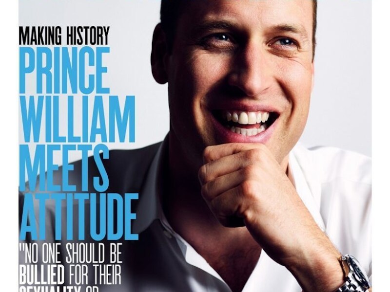 Prins William is het eerste lid van de Britse koninklijke familie die op de cover van een homoblad staat.