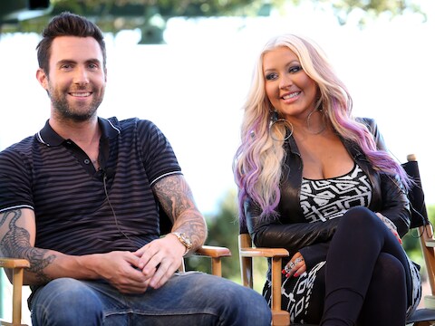 Adam Levine en Christina Aguilera